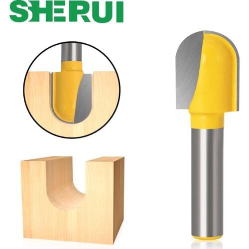 1PC8mm Shank CNC carbide end mill tool Long Blade Round Nose Bit Core Box Router Bit - Long Reach