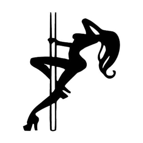 10.6*12.6CM Hot Girl Dancing Joyfully Black/Silver Vinyl Decal Car Sticker Zero Defect Excellent Design Silhoutte C20-0608