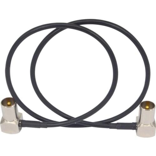 10 Pcs 50CM Pigtail coaxial jumper RG174 extension cable TV male plug to TV male plug both right angle 90 degree RF cable