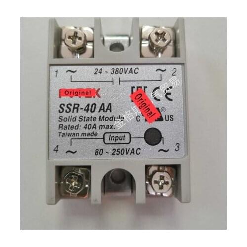 10 pcs SSR-40AA Single-Phase Solid State Relay 40A AC control AC SSR40AA