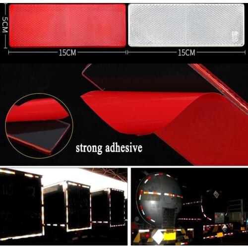 10pieces Red and white plastic retro reflector Truck reflective safety for car