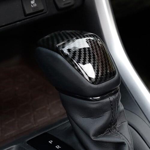 Car Accessories for Toyota RAV4 XA50 2019 2020 2021 Carbon Fiber Printed Interior Gear Shift Knob Decorative Cover Trim