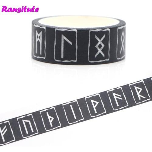 Ransitute R384 Vikings Washi Paper Tape Manual DIY Decorative Paper Tape Book Decoration Hand Account Sticker Traffic Tape