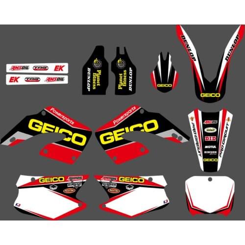 For Honda CR125 CR250 CR 125 250 2000 2001 Motorcycle Team Graphic Background Sticker Decals Kit Pit Dirt Bike Decal