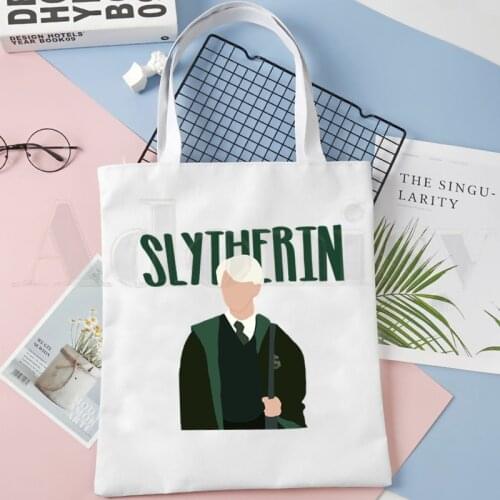 Draco Malfoy Cartoon Hip Hop 90s Female Handbags Shoulder Bags Casual Shopping Girls Handbag Women Elegant Canvas Bag