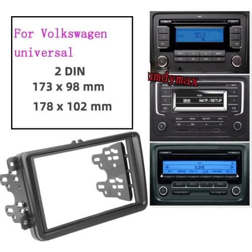 Double 2 Din Car Stereo Radio Fascia Panel DVD Player Interior Trim Kit for Volkswagen Touran/Caddy/Passat car radio frame
