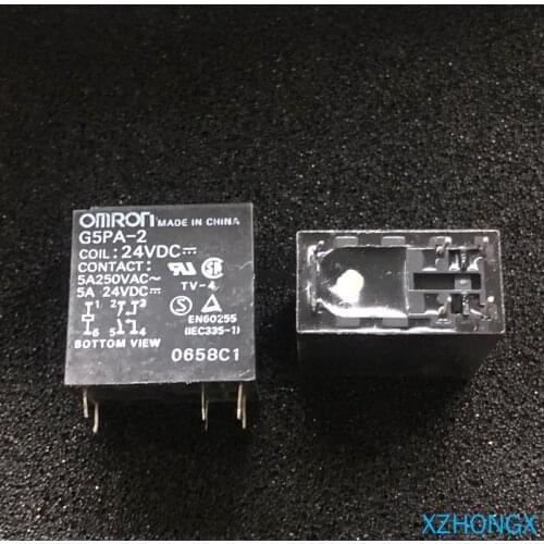 G5PA-2 G5PA-2-24VDC G5PA-2-12VDC 24V 12V 5A 6PIN