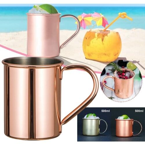 Pure Copper Mug Creative Coppery Handcrafted Durable Moscow Mule Cocktail Cup For Restaurant Bar Drinkware Party Kitchen