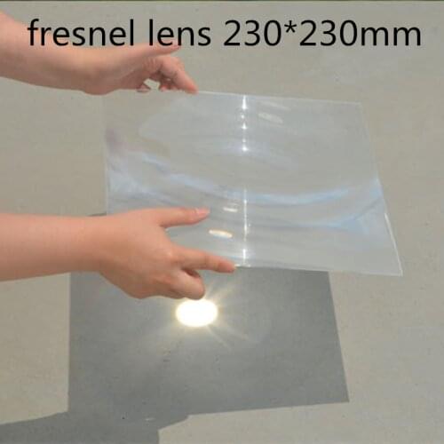 Square fresnel lens diameter 230*230mm 230x230mm focal length 250mm 450mm for solar energy