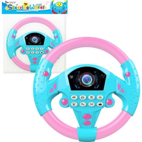 Small Steering Wheel Toy Gift Geared to Steer Interactive Driving Wheel – Portable Pretend Play Toy Steering Wheel G2AE