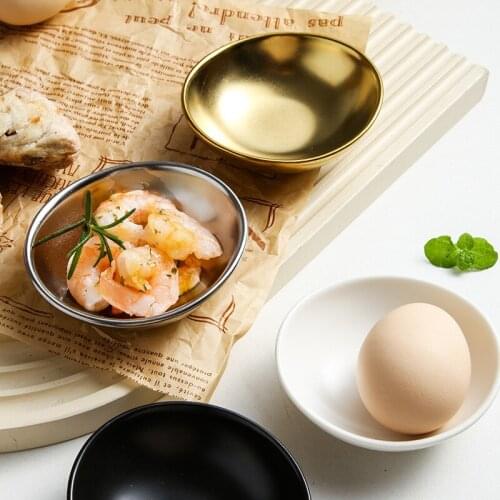 2PCS Lovely Creative Ingot Bowl Egg-Shaped Ceramic Food Dish Soy Sauce Vinegar Hot Pot Seasoning Dish