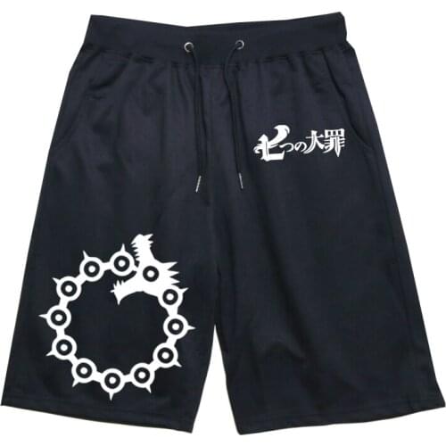 Mens Jogging Short Pants New Fashion Casual Breathable Pants The Seven Deadly Sins Sports Short Pants Jogger Sweat Pants