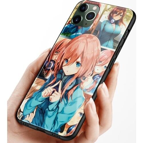 Miku Nakano 5Toubun No Hanayome Anime Soft Silicon Glass Phone Case for IPhone SE 6s 7 8 Plus X Xr Xs 11 12 Mini Pro Max Samsung