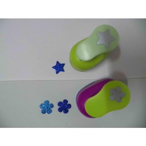 2pcs(2.5cm) star and flower shape craft punch set Punch Craft Scrapbooking school Paper Puncher eva hole punch free shipping