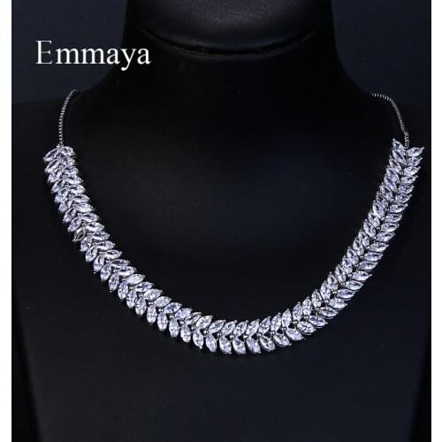 Emmaya New Trendy Cubic Zirconia Adjustable Necklace Top Quality CZ Box Clasp Necklace Women Jewelry Party Wedding