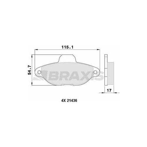 FRONT BRAKE BALATASI PANDA 1.1 / 1.3 HB 09 / 03 PUNTO 1.2 8V 03