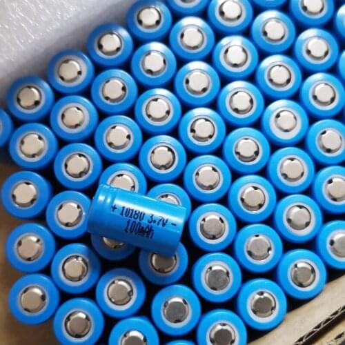 50-100PCS 3.7V 10180 Rechargeable Li-ion Battery ICR10180 cell 100mAh for Mini UC02 LED flashlight torch and speaker