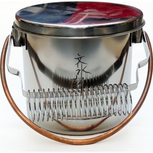 Stainless Steel Brush Washer With Handle Large Capacity Wash Pen Barrel Bucket With Filter Screen Convinent Artist Painting Tool