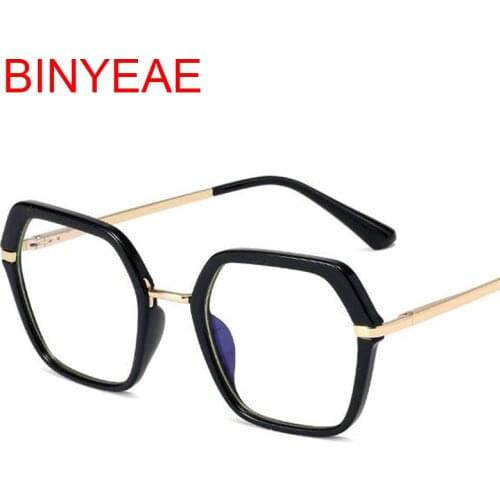 Blue Light Blocking Glasses 2021 Women Hexagon Square Eyeglasses Frame Vintage Computer Glasses Men Optical Spectacle Oculos