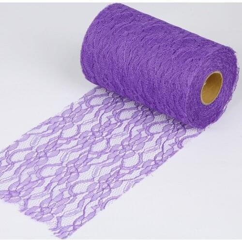 22M 15cm Dark Purple Tulle Roll Spool DIY Netting Lace Fabric for Tutu Skirt Chair Sash Bow Table Runner Wedding Decoration