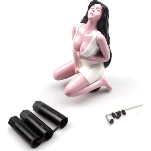 Universal Gear Shift Knob Resin Sexy White Dress Women Manual Shifter Lever Accessories