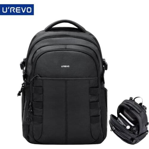 UREVO Multifunctional 25.8L Large-Capacity Backpack 17 inch Laptop Bag Business Travel 1260D Polyester Anti-Water School Bags