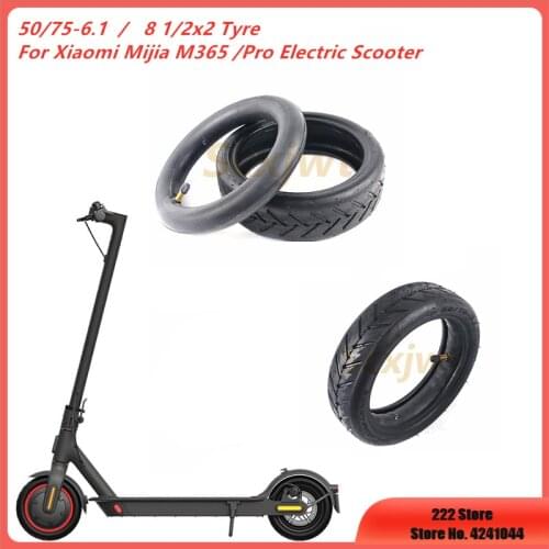 Upgraded 8 1/2x2 Outer Tire Inflatable Tyre 50/75-6.1 Tube Camera for Xiaomi Mijia M365 Electric Scooter Tire Replacement Tyre