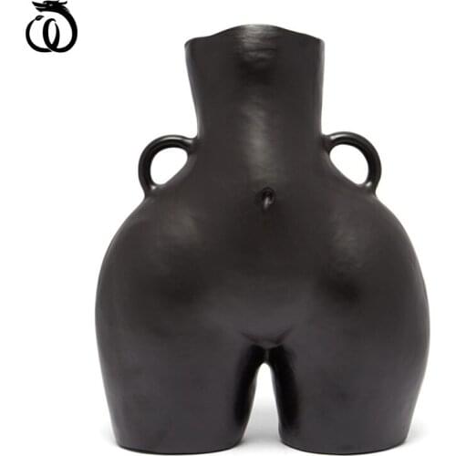 WU CHEN LONG Art style Mannequin Body Vase Creative Living Room Bedroom Flower Arrangement Flower Pot Home Decor Sculpture A1622