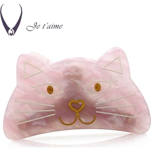Japan Elegance Acetate Sheets Hair Accessories Flower Hair Claws For Women Cat Shaped Hair Clips Handmade Hair Bows