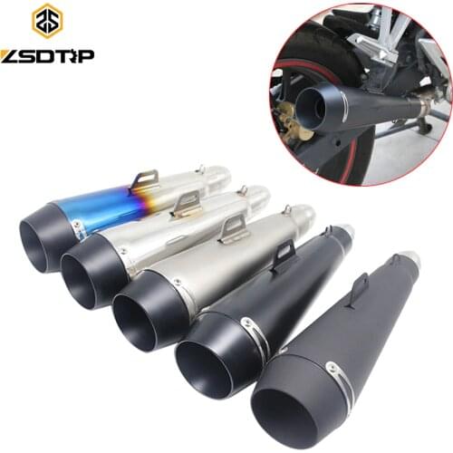 ZSDTRP 51mm Motorcycle Exhaust Pipe M4 Racing Exhaust For Yamaha R6 For Kawasaki M4 For Honda CBR1000 GP Series Slip-On Exhaust
