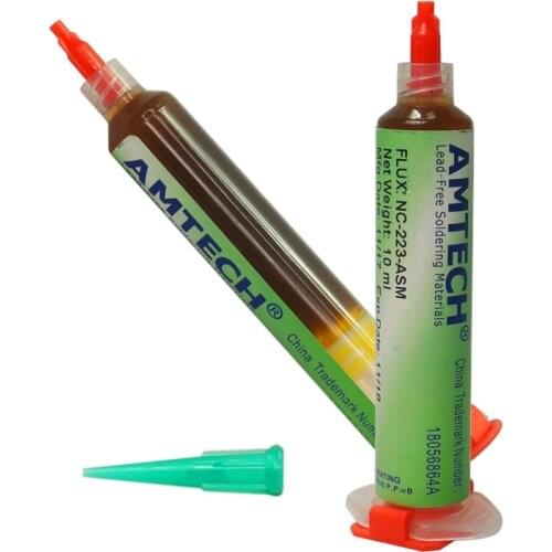 100% Original AMTECH RMA-223-UV 10ml SMT / SMD BGA Soldering Solder Flux Paste For PCB Rework Reballing Welding Repair Tools