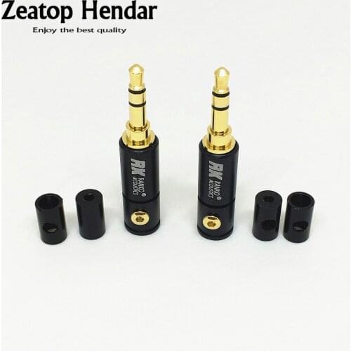 100Pcs High Quality 3.5mm Male Headphone Plug 3 Pole Stereo Audio Jack DIY Soldering Connector