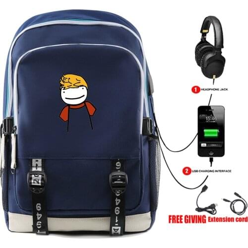2021 3D Tommyinnit Merch Men Women Backpack School Bag Laptop Backpack USB backpack High Capacity Teenager Bag Travel Backpack
