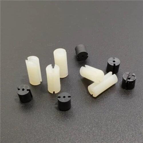 50pcs 6x5/6/7/10/12/15mm Black Diode lamp post LED spacer 3-hole mat high column Lamps holder nylon support nut