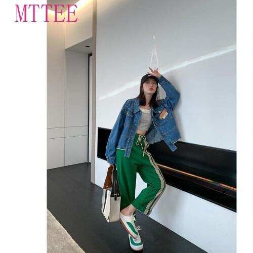 Summer Harajuku Retro Women Pants Elastic Waist Loose Wide Leg Pants Fashion Streetwear casual Pants High Quality Long Pants