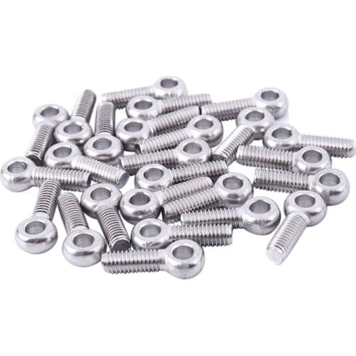 GTBL M6 x 20mm Stainless Steel Machine Shoulder Lifting Eyebolt 25 Pcs