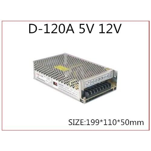 120W Dual Output Switching power supply Output Voltage 5V 12V AC-DC D-120A