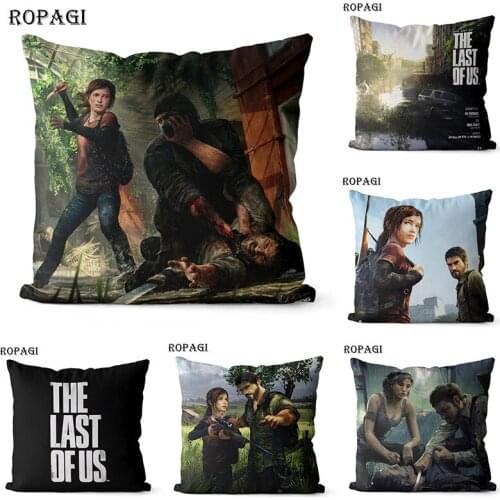 The Art of The Last of Us Flax Pillow Case for Home Decorative 45x45cm PillowCases Fall Decor Star Cushion Cover Decorations