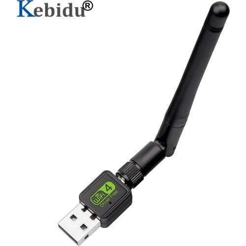 Kebidu USB Wifi Network Adapter 150Mbps 2dB WiFi Dongle Wi-fi Receiver Wireless Network Card 802.11b/n/g Free Driver