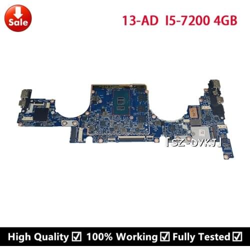 FOR HP ENVY 13-AD TPN-I128 Laptop Motherboard 6050A2907701 926312-001 926312-501 926312-601 936416-601 I5-7200U 4GB Mainboard