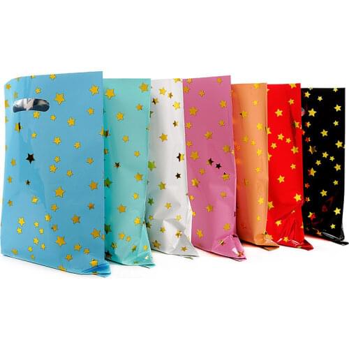 Pure Color Small Five-pointed Star Party Decoration Aluminum Film Bag Candy Bag Birthday Wedding Banquet Gift Bag Baby Shower