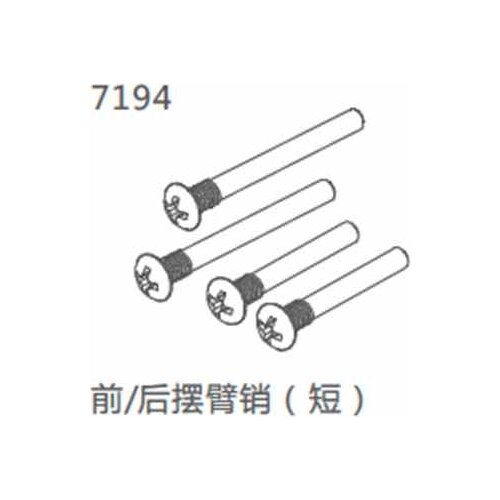 ZD racing #10421-S front / rear arm pin (short) group of 7194 parts