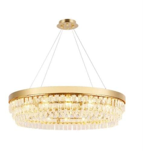 Postmodern minimalist crystal chandelier Lightweight extravagant chandelier Living room bedroom Study room Hotel room LED lamps