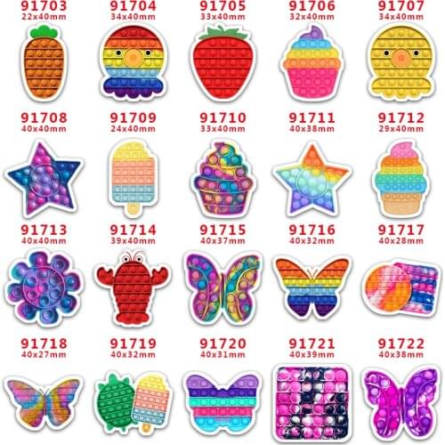 DIY Craft Supplies Sewing Accessories Cartoon Printed Planar Resins Mold 10 Pieces. PR-91703