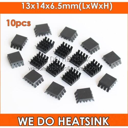 10pcs Aluminum Spiky Anodized Black 13x14x6.5mm Heatsink Cooler Heat Sink
