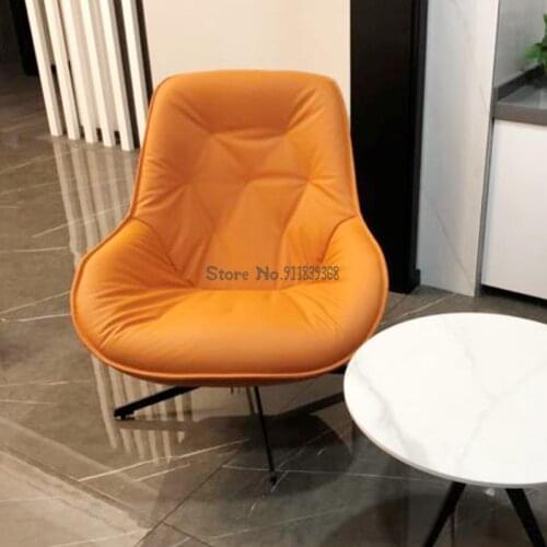 Nordic light luxury modern minimalist lazy sofa chair living room bedroom single rotating balcony leisure tiger chair