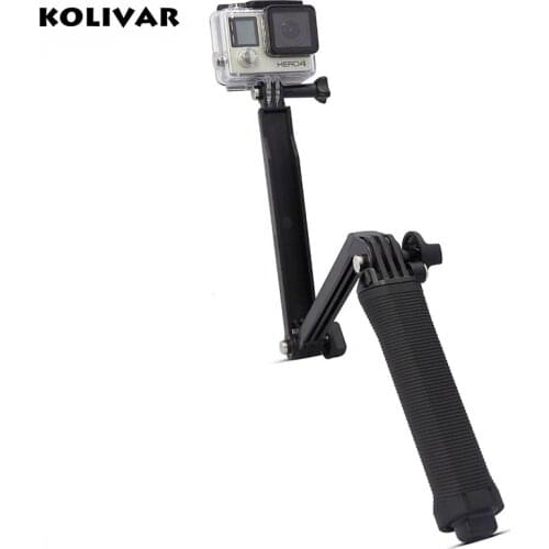 SHOOT Waterproof Tripod 3Way Multi-function Folding Monopod For Gopro Hero 5 3+ 4 Session SJ4000 Xiaomi Yi 4K Acessories