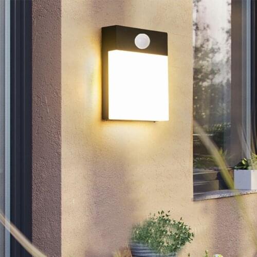 Thrisdar 18W PIR Motion Sensor Wall lamp Outdoor Waterproof LED Wall light Aluminum Courtyard Garden Aisle Corridor Porch Light