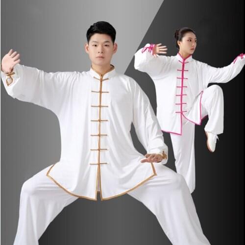 Traditional Chinese Clothing 4 Color Long Sleeved Wushu TaiChi KungFu Uniform Suit Uniforms Tai Chi Exercise Clothing