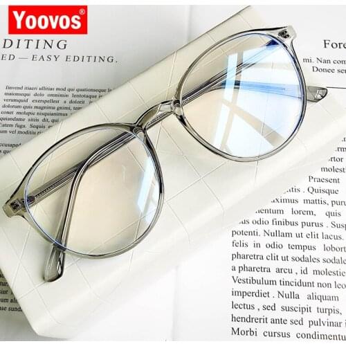 Yoovos Round Glasses Women/Men 2021 Retre Glasses Frame Female Circle Glasses Blue Light Gafas Para Leer Brand Eyeglasses